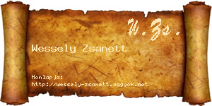 Wessely Zsanett névjegykártya